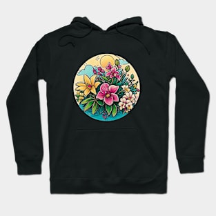 Orchid Wildflower Vintage Blossom Flower Bloom Since Hoodie